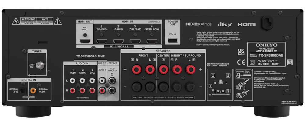 Amplituner ONKYO TX-SR3100 - Wirtualne efekty przestrzenne