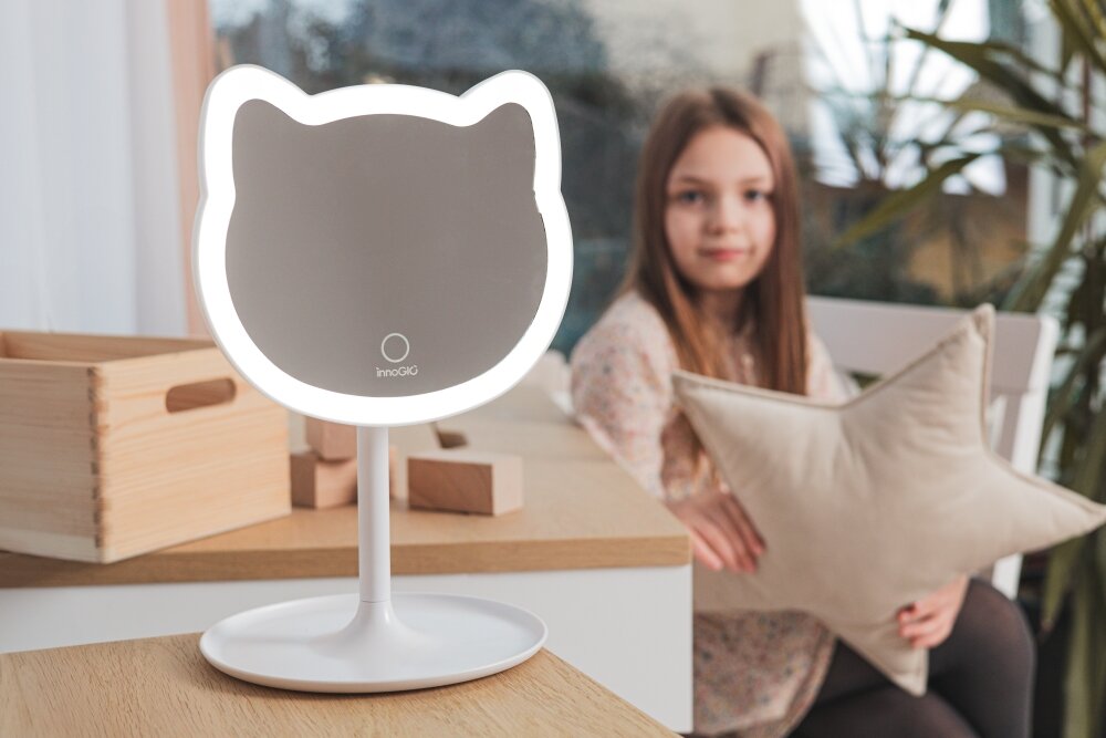 Lusterko kosmetyczne INNOGIO Gioperfect Biały kotek