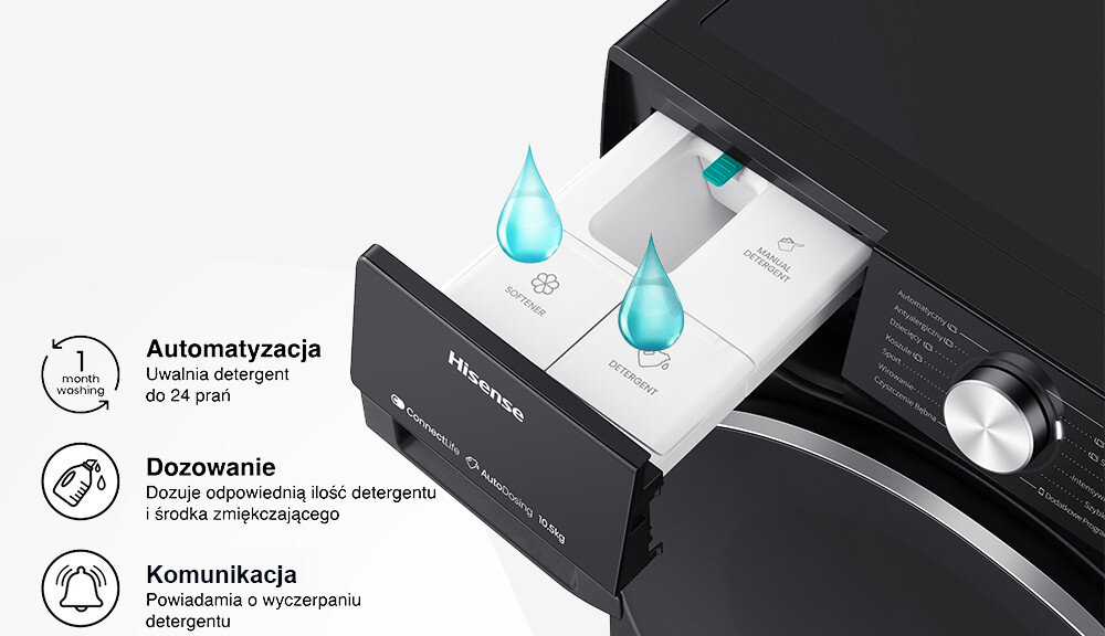 PRALKA HISENSE WF5S1045BB Automatyczne dozowanie Auto Dosing