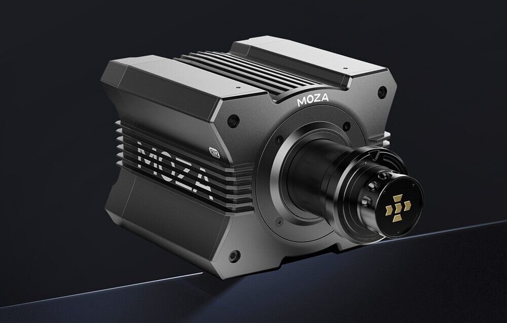 Baza kierownicy MOZA Racing R12 V2 RS081 na ciemnym tle