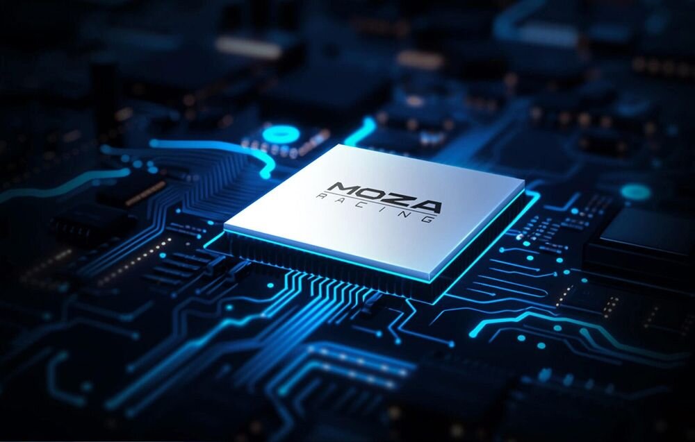 Kierownica MOZA Racing Vision GS RS064 (PC) Widok na czip Moza Racing zamontowany wewnątrz kierownicy gamingowej wsparcie otwartego ekosystemu adapter MOZA oprogramowanie MOZA Pit House dostosowanie detali