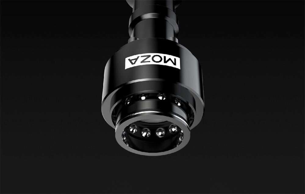 Przedłużka kolumny kierownicy MOZA Racing RS061 Zbliżenie na górną część przedłużki kolumny kierownicy gamingowej Moza aluminium lotnicze metoda CNC waga niska bezwładność