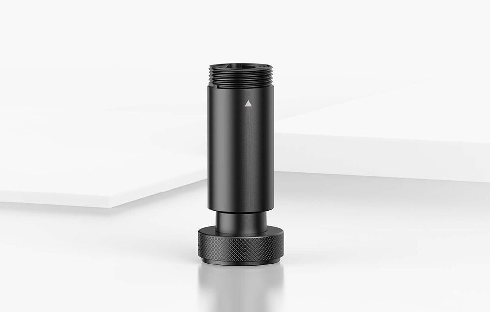 Moduł osi Z MOZA Racing AS003 Czarny moduł osi Moza Racing na białym tle aluminiowa obudowa klasy lotniczej technologia halla kontrola nad lotem kąt wychylenia przedłużenie drążka zgodny z systemem MOZA wybrane produkty innych marek