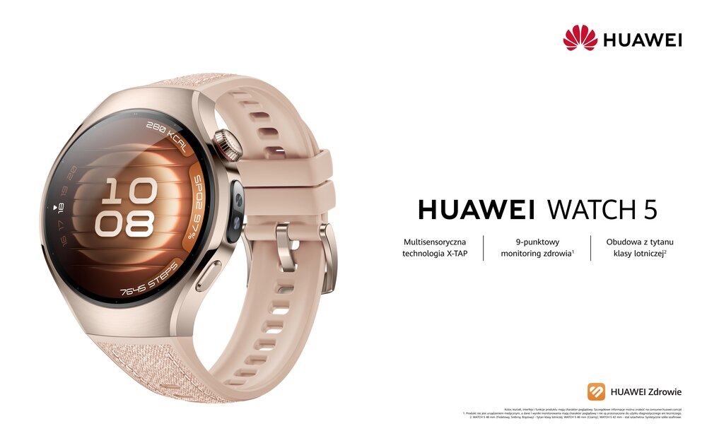 Smartwatch HUAWEI Watch 5    kv początek opisu