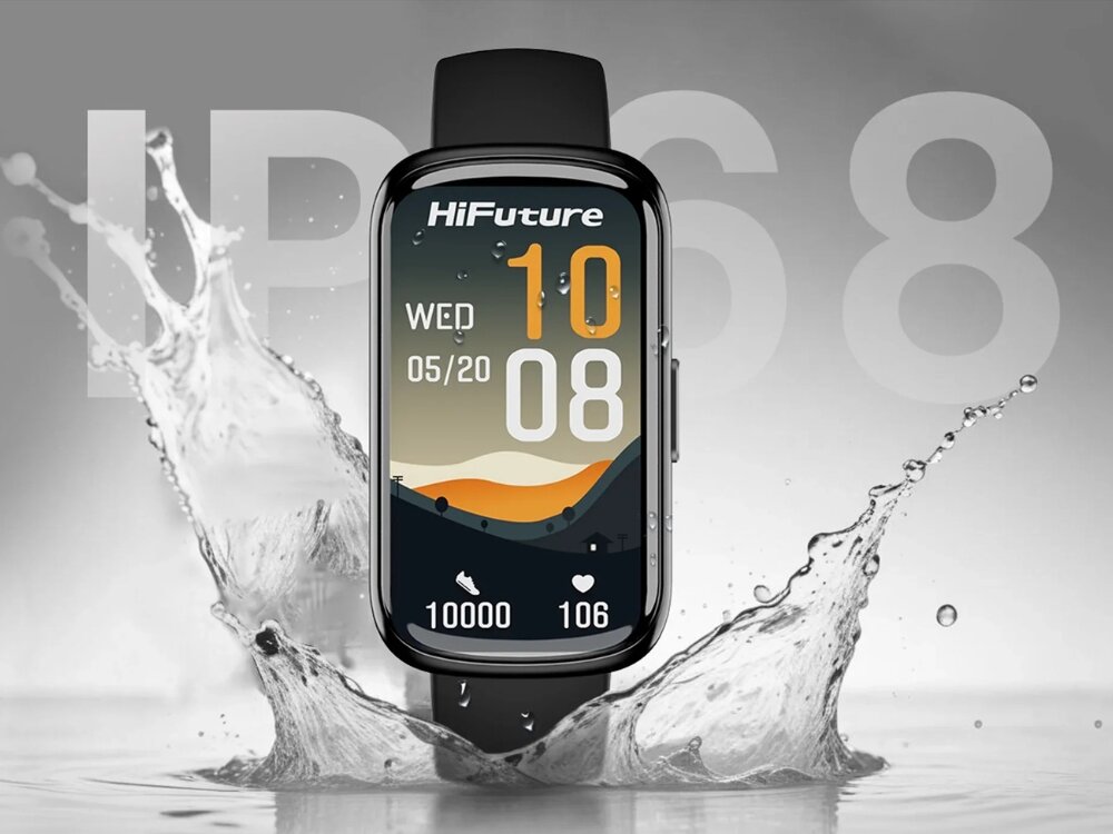 Smartwatch HIFUTURE EVO2
zachlapany smartwatch ip68 wodoodporność zachlapanie deszcz pot