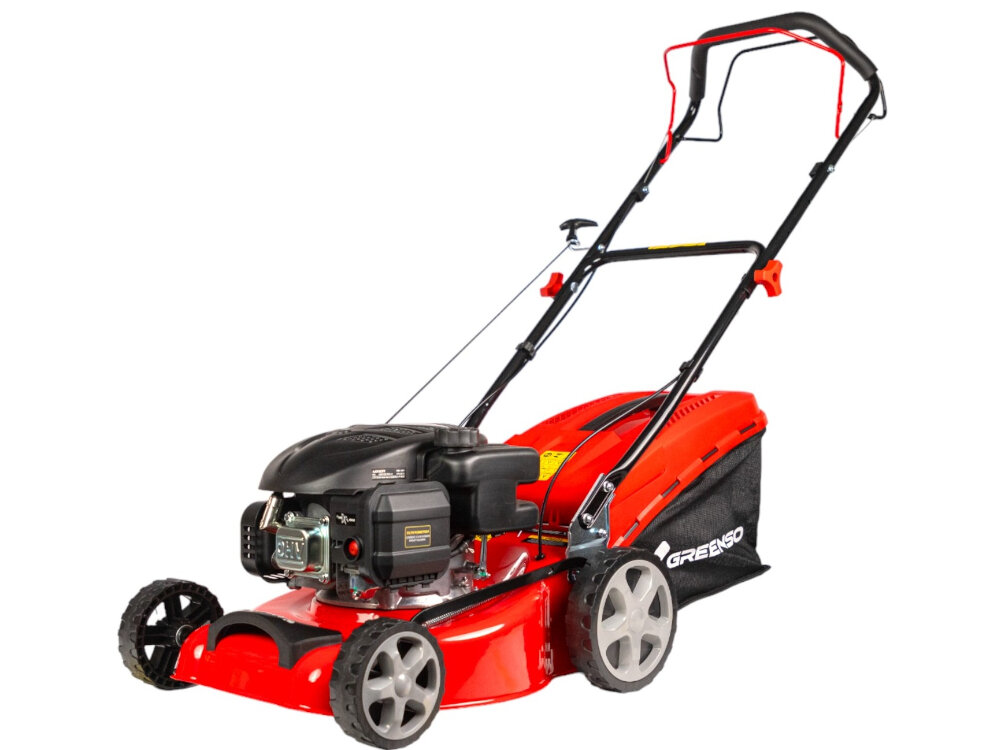Kosiarka spalinowa GREENSO TB40S03A LC Loncin LC1P65FE-3 z napędem obudowa z wytrzymalej stali odpornosc na uderzenia dzialanie warunkow atmosferycznych