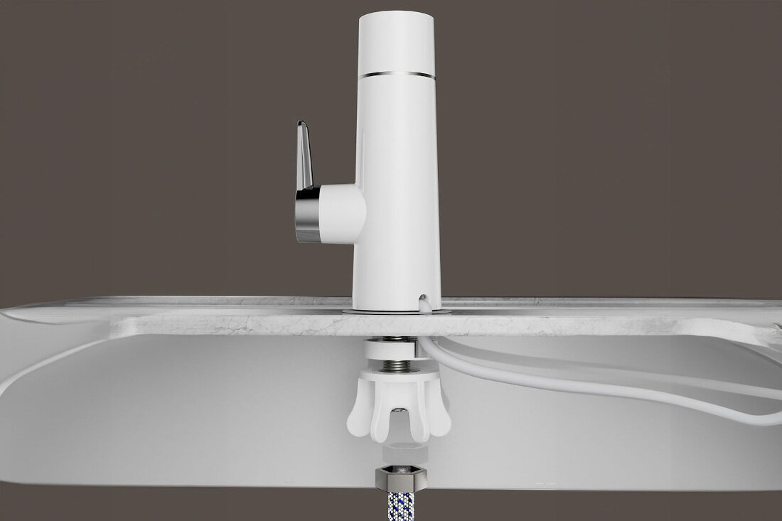 Przepływowy podgrzewacz wody VAYOX VA0203 uniwersalny system instalacji łatwe zamontowanie