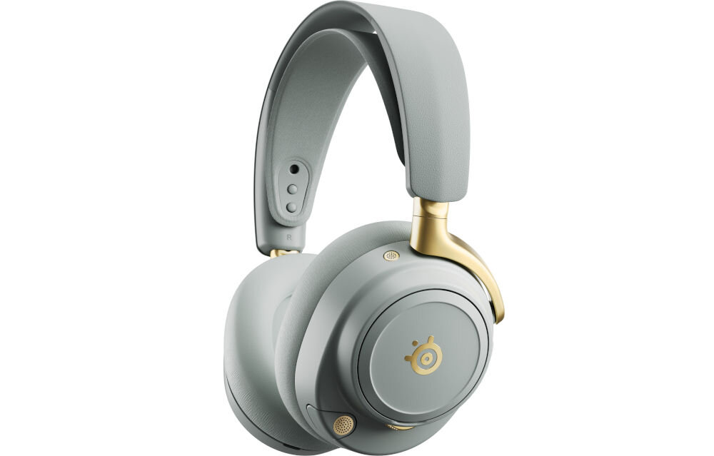 Słuchawki STEELSERIES Arctis Nova Elite metalowa konstrukcja komfort aplikacja mobilna presety gier, słuchawki nauszne po skosie na białym tle