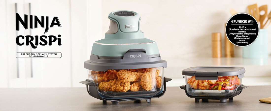 Air Fryer Frytkownica beztłuszczowa NINJA FN101EUSG Crispi 1700W wygląd design prezentacja wizualizacja Wszechstronne gotowanie