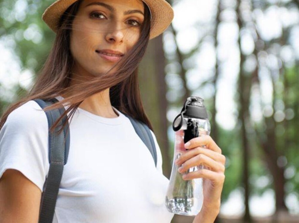 Butelka filtrująca DAFI Soft 300 ml Czarny + filtr węglowy szybko, intensywnie, wygodne rowiązanie, lekka i poręczna butelka, zawsze gotowa do użycia