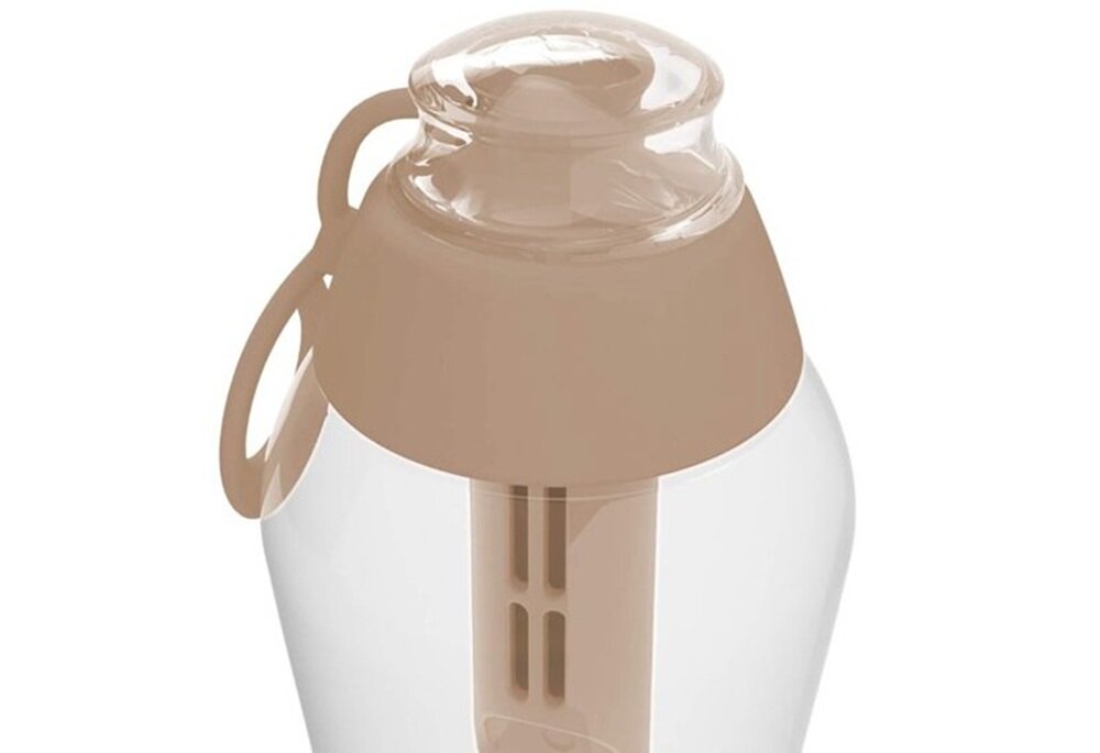 Butelka filtrująca DAFI Soft 300 ml Beżowy + filtr węglowy kompaktowe wymiary, ergonomiczna konstrukcja, bez kupowania plastikowych butelek, różnorodne kolory