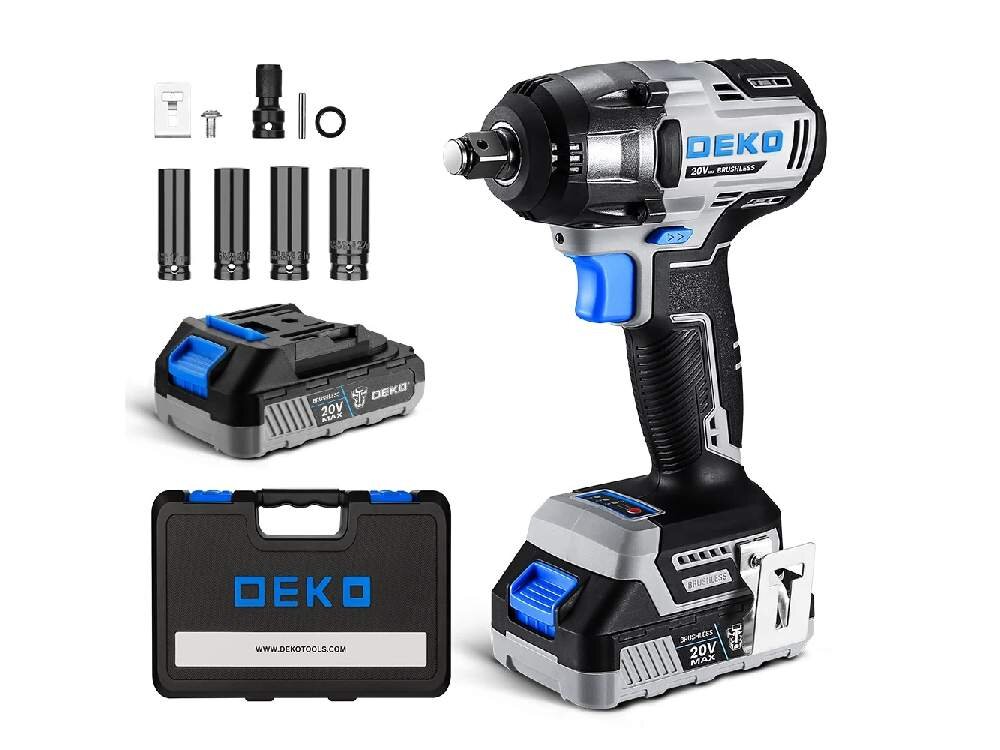 Klucz udarowy DEKO DKBW20XL01-S3, Zasilanie pod kontrolą, Przedstawienie zawartości całego zestawu