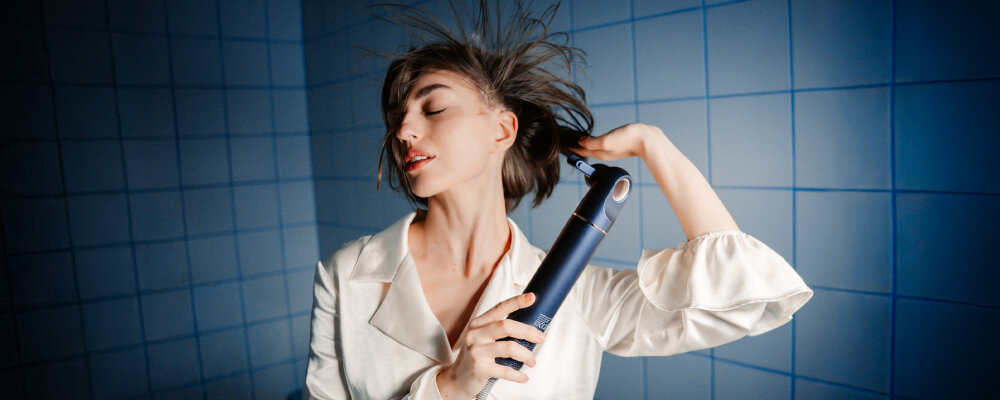 Suszarka HUMANAS AirTouch HD-AT05 Fioletowy 1000 W Ochronna cyrkulacja powietrza zdrowy wygląd włosów