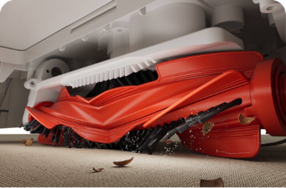 Robot sprzątający XIAOMI Vacuum S40 Sprzątanie włosów i zabrudzeń szczotka konstrukcja kształt V zbiera włosy i sierść działa w kilku krokach konserwacja użytkowanie