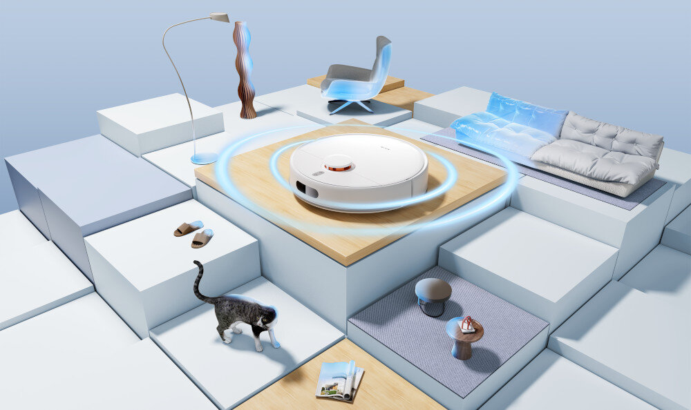 Robot sprzątający XIAOMI Vacuum S40C Pokonywanie przeszkód unika kolizji potrafi pokonywać progi o wysokości do 20 mm Elastyczna nawigacja Funkcja automatycznego dokowania