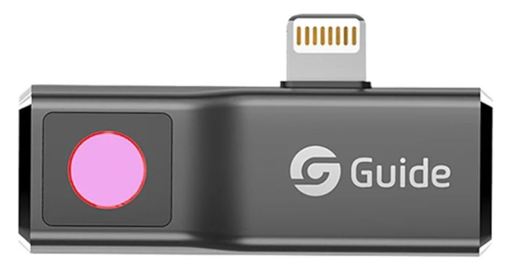 GUIDE SENSMART MobIR Air MobIR Air obrazowania termicznego dokładności do 0,06 °C Obraz wyświetlany jest w czasie rzeczywistym - kamera od przodu na białym tle