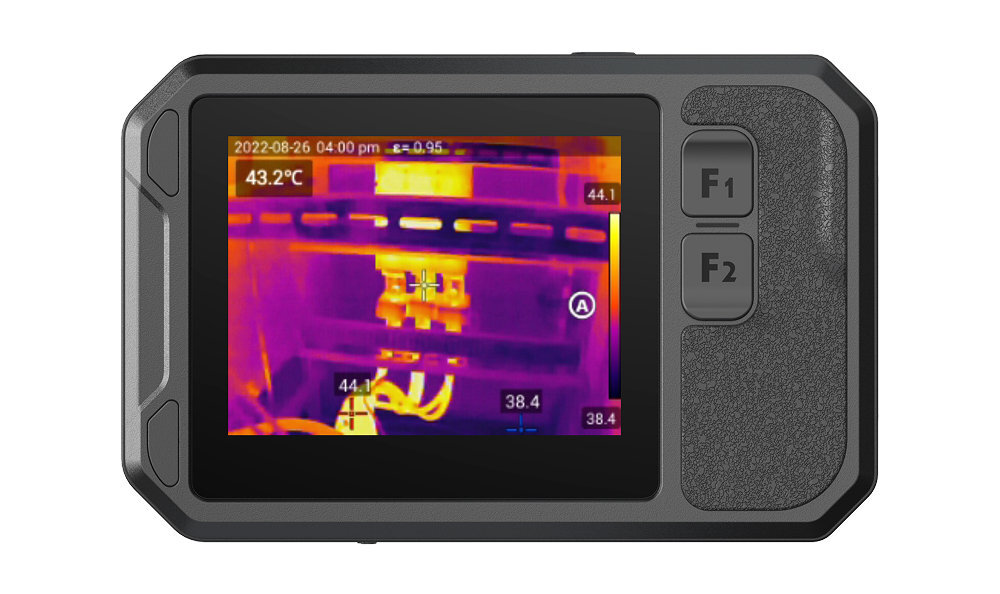 GUIDE SENSMART PF210 GUIDE SENSMART PF210 inspekcji temperatury matrycę termiczną 256x192 px  zakres temperatury od –20°C do 550°C - kamera od tyłu  z widokiem na ekran i klawisze