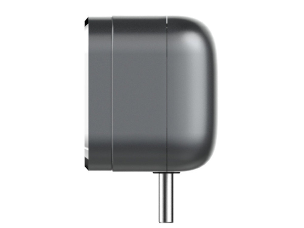 GUIDE SENSMART MobIR 2S M2SA pobiera energię bezpośrednio ze smartfona złącze USB‑C konstrukcja (około 40 g i 59 x 24 x 16 mm) - kamera od boku na białym tle