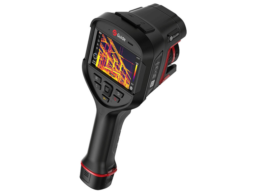 GUIDE SENSMART H2 Guide Sensmart H2 stopniem ochrony IP54 Test wytrzymałości przy upadku z 2 m - kamera pod kątem od góry na białym tle