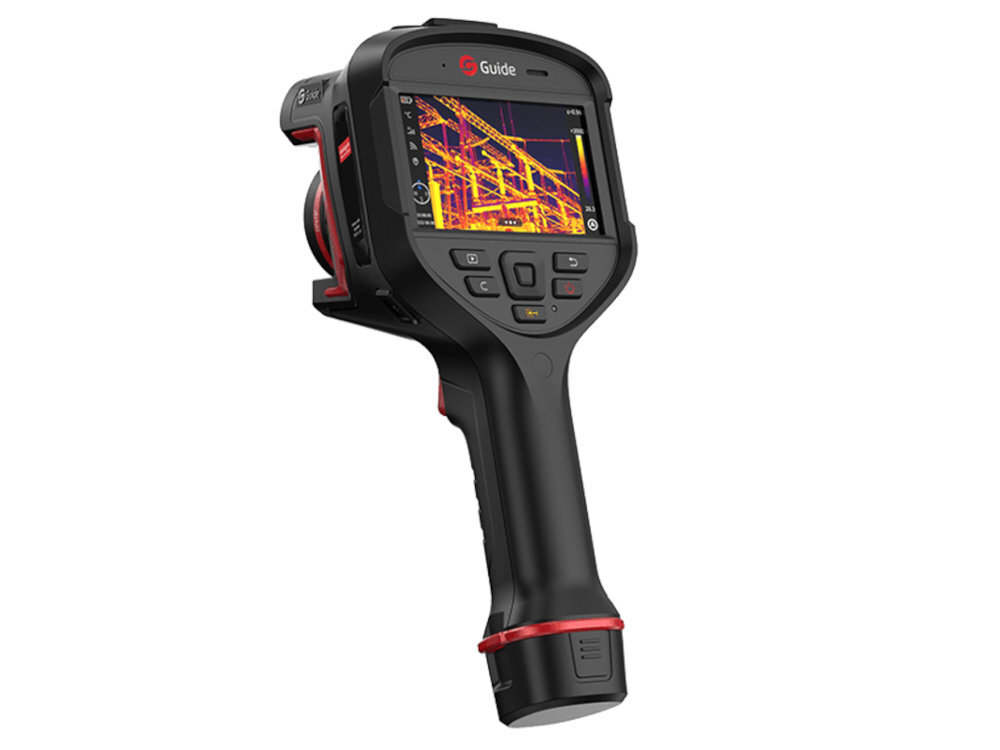 GUIDE SENSMART H3+ Guide Sensmart H3+ i automatyczny AF AF dotykowy i ciągły Ogniskowa 10,5 mm oraz pole widzenia 25° x 19° - kamera od tyłu na białym tle