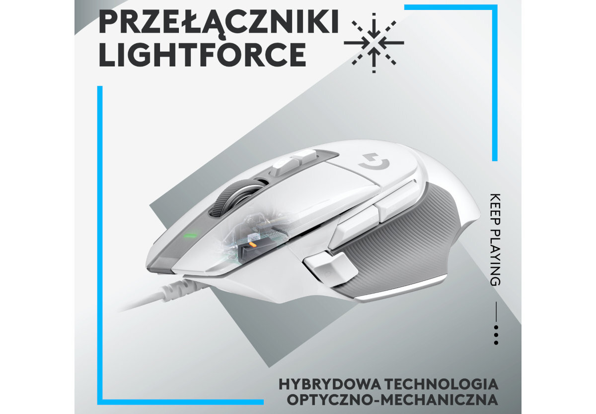 MYSZ LOGITECH G502 X przelaczniki lightforce