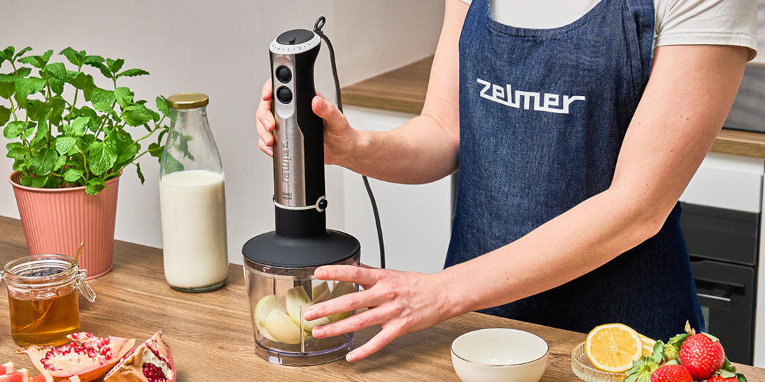 Blender ZELMER Sano ZHB4572 Czarny siekanie naczynie do siekania pojemność pokrywka wykonanie ochrona