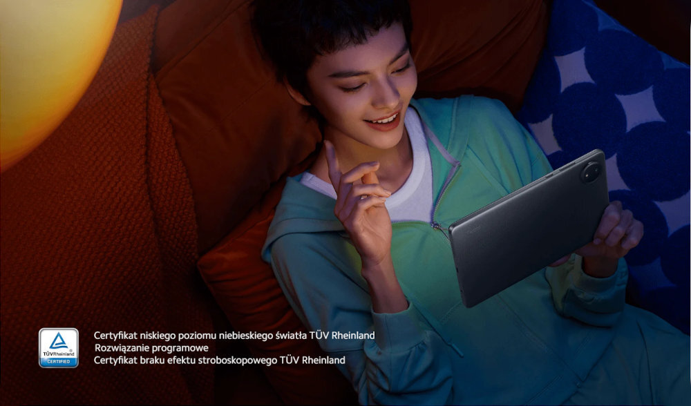 Tablet XIAOMI Redmi Pad SE 4G TÜV Rheinland Low Blue Light Flicker Free ochronę oczu tryb czytania