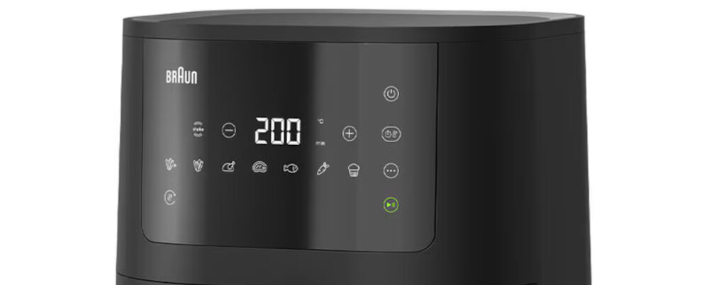 Frytkownica beztłuszczowa BRAUN MultiFry 3 HF-3030 Precyzyjna kontrola temperatury temperatura zakres ustawienia podgrzewanie suszenie