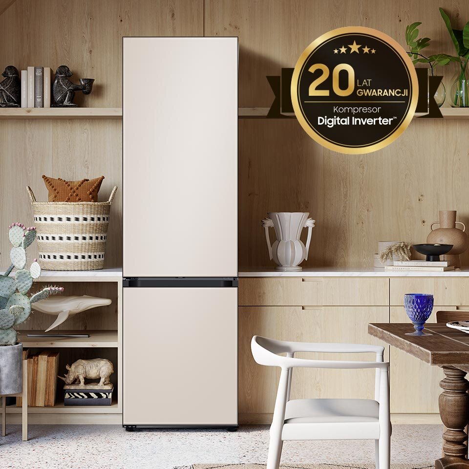 Model Samsung Bespoke RB38C7B5D39 wyposażono w trwały i energooszczędny kompresor Digital Inverter Model Samsung Bespoke RB38C7B5D39 wyposażono w trwały i energooszczędny kompresor Digital Inverter