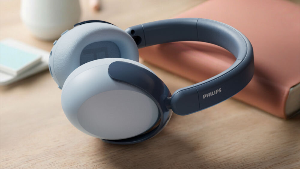 Słuchawki nauszne PHILIPS TAK5500RT składana konstrukcja wygodne poduszki pałąk dla dzieci, słuchawki oparte o książkę leżącą na biurku