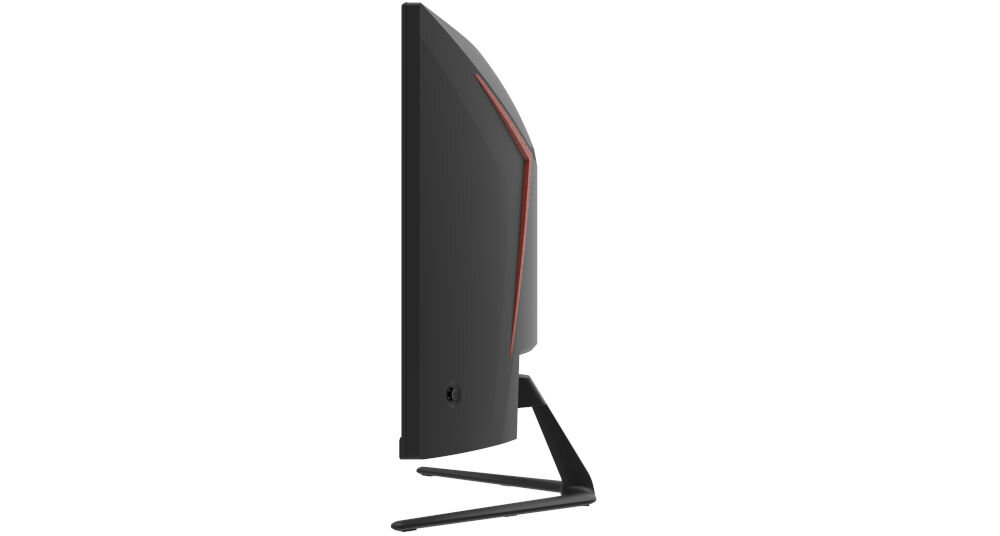 Monitor ACER Nitro ED340CURX0bmiipx 34 cale 3440x1440px 200Hz 1 ms [VRB] Curved prezentacja monitora od boku na białym tle regulowana podstawa zakres regulacji dostosowanie pozycji ograniczenie napięcia