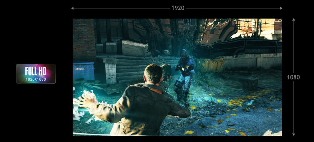 Monitor ACER Vero RS272 G0 27 cali 1920x1080px IPS 120Hz 1 ms [VRB] prezentacja gry w rozdzielczości Full HD czarne tło szybka reakcja wyraźny i płynny obraz przekątna 27 cali