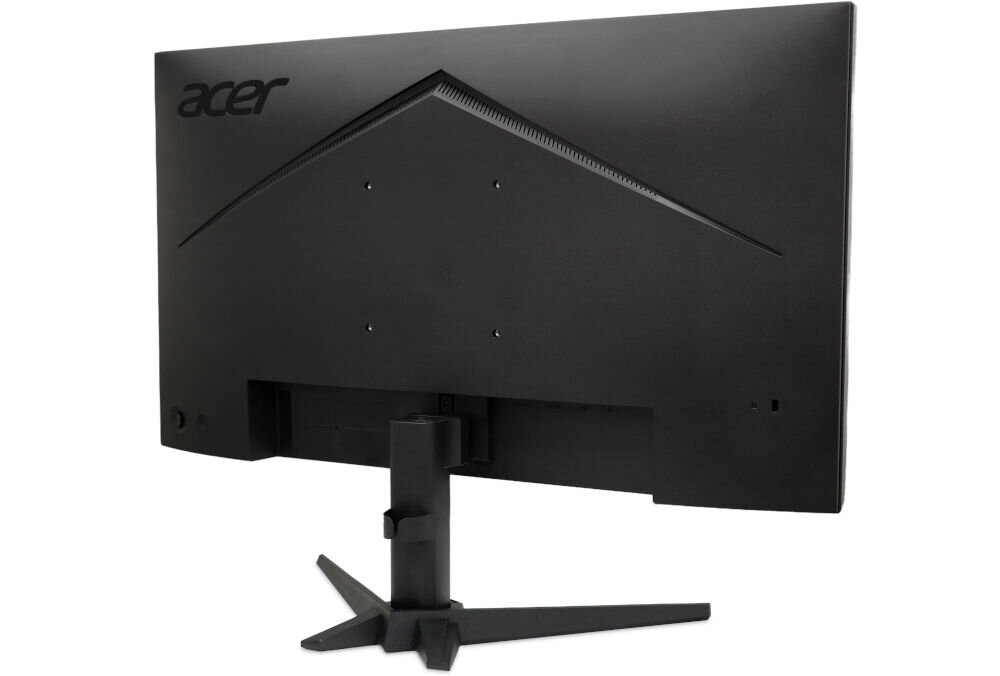 Monitor ACER Nitro VG270 P6 27 cali 1920x1080px IPS 144Hz 1 ms [VRB] prezentacja monitora od tyłu na białym tle pod kątem dwa głośniki 2W bez potrzeby podłączania dodatkowego sprzętu audio