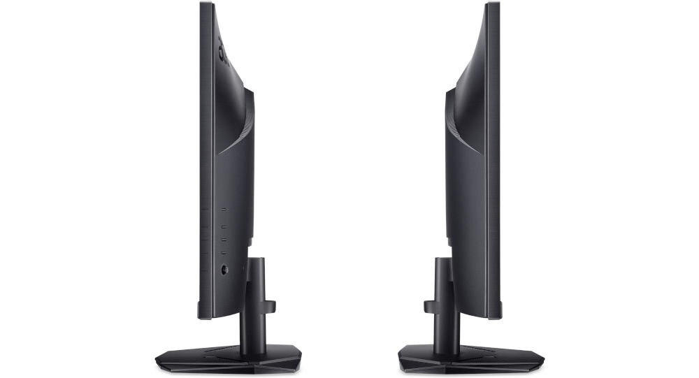 Monitor ACER Nitro KG272KL1BMIIPX 27 cali 3840x2160px IPS 144Hz 1 ms [GTG] prezentacja monitora od boków na białym tle dwa głośniki 2W bez potrzeby podłączania dodatkowego sprzętu audio