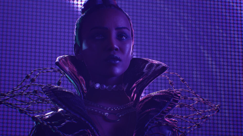 Vampire: The Masquerade – Bloodlines 2 Premium Edition Gra PC
						prezentacja urywku z gry postać fioletowe tło pełna gra bonus przepustka sezonowa z pakietami pięć kart postaci dziennik Steelbook ozdobne pudełko wartość kolekcji