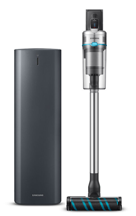 na zdjęciu urządzenia, które ułatwiają sprzątanie czyli dostępne w Media Expert odkurzacz VS20R9044T2 oraz stację czyszczącą Samsung na zdjęciu urządzenia, które ułatwiają sprzątanie czyli dostępne w Media Expert odkurzacz VS20R9044T2 oraz stację czyszczącą Samsung