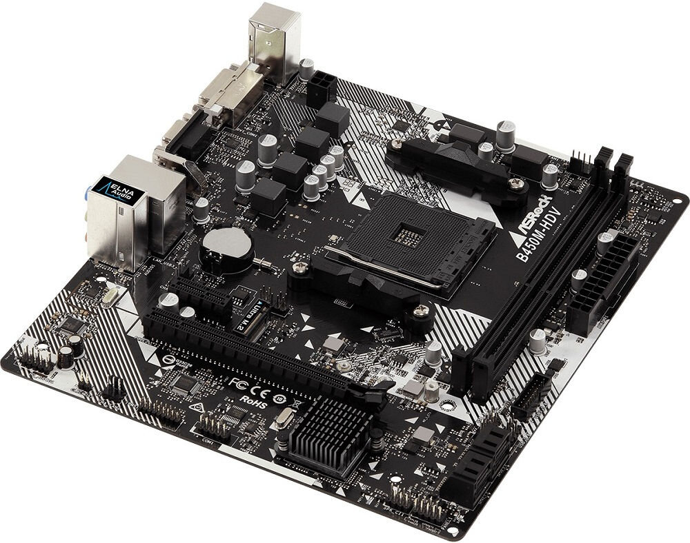 Płyta główna ASROCK B450M-HDV R4.0 - sprzęt o dużych możliwościach zaprojektowany w standardzie microATX 244x244 mm