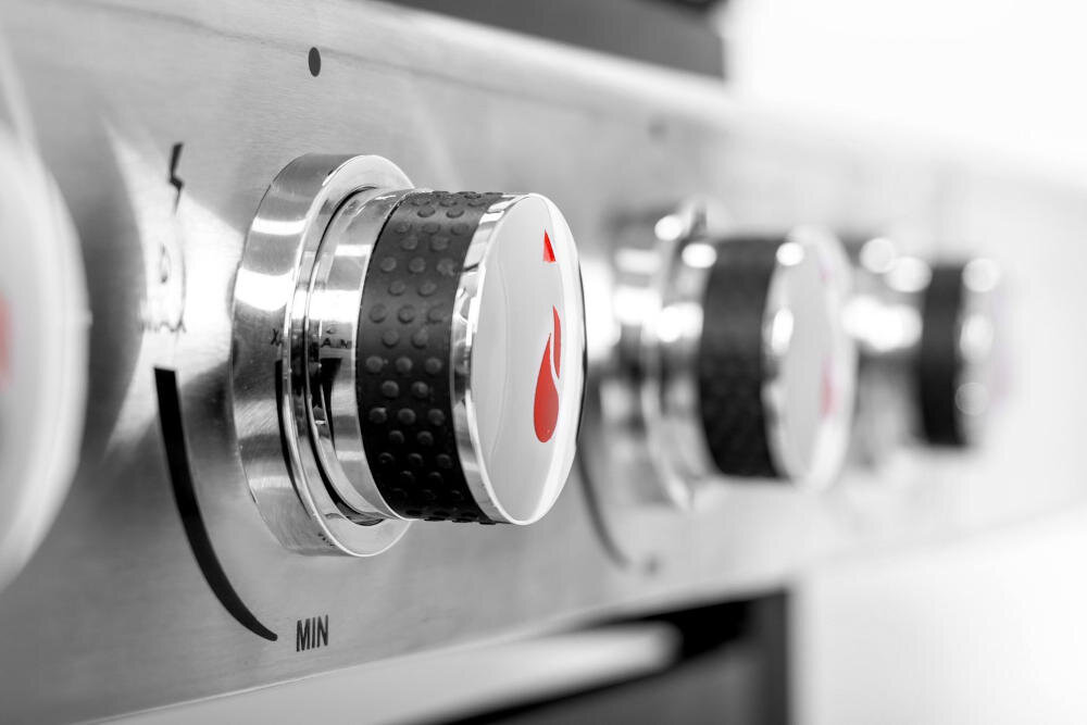 ACTIVA Quatro XXL Premium 19744GS palniki stal aluminizowana trwałość pokrętło regulacja płomień zapalacz gaz temperatura