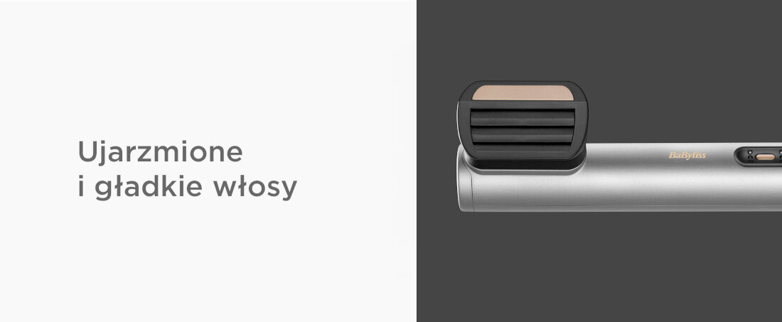 Suszarka BABYLISS Air Wand AS6555E 1600 Ujarzmione i gładkie włosy Nakładka obracająca Elegancki wygląd 