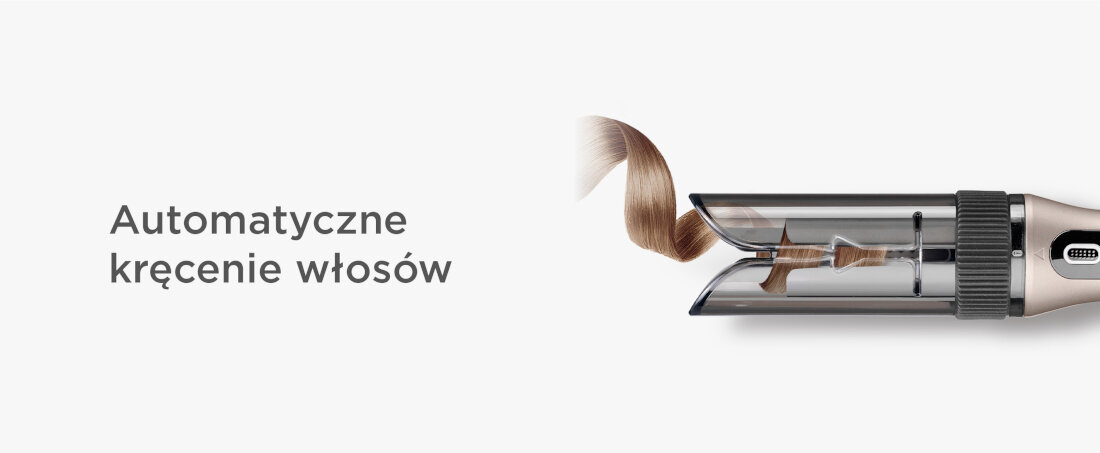 Lokówka BABYLISS C6688E 25 mm Automatyczna technologia Auto-Curl System Auto-Curl owija pasmo wokół wałka fryzura jest jednolita i dobrze wykonana