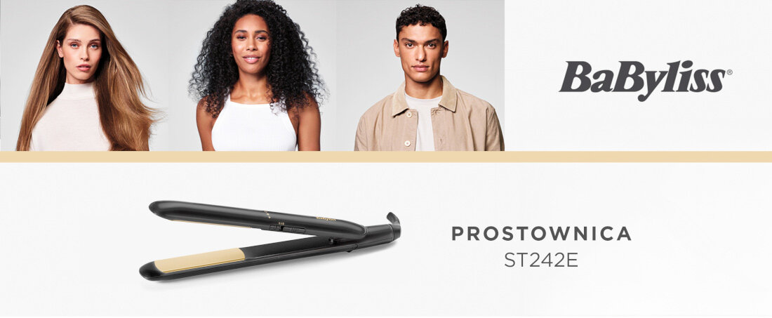 Prostownica BABYLISS ST242E stopni wygląd design prezentacja wizualizacja Zacznij tworzyć fryzury