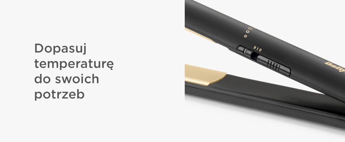 Prostownica BABYLISS ST242E  Dopasuj temperaturę  potrzeby Dwa ustawienia ciepła ustawienia zakres temperatura precyzja dobranie kondycja kontrola stylizacja