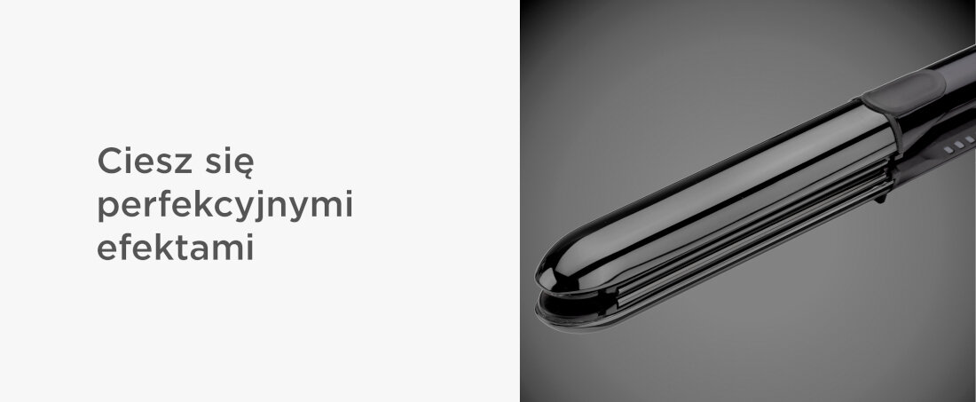 Prostownica BABYLISS ST486E Ciesz się efektami Technologia grzewcza szybkie nagrzewanie równomierne rozprowadzanie ciepła powierzchnia gładkie wykończenie włosów