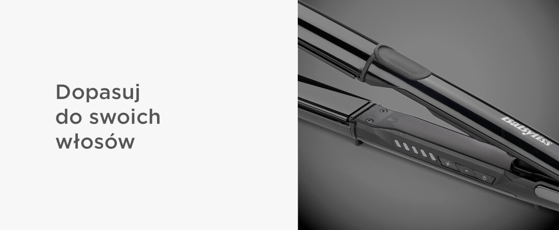 Prostownica BABYLISS ST486E Dopasuj do swoich włosów Pięć cyfrowych ustawień temperatury zakres dopasowanie