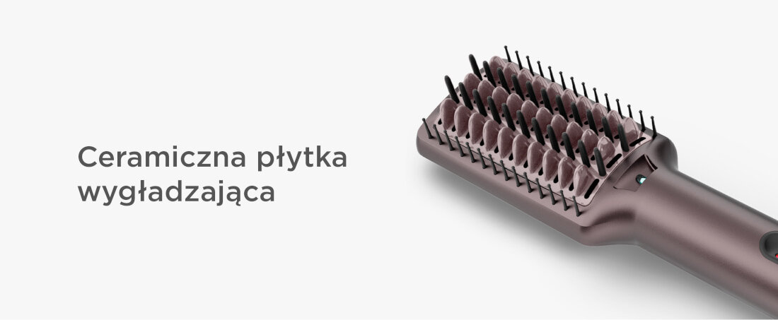 Szczotka prostująca BABYLISS AS6400E Ceramiczna płytka wygładzająca Ceramiczna płytka z silikonowymi wypustkami na mokro, jak i na sucho
