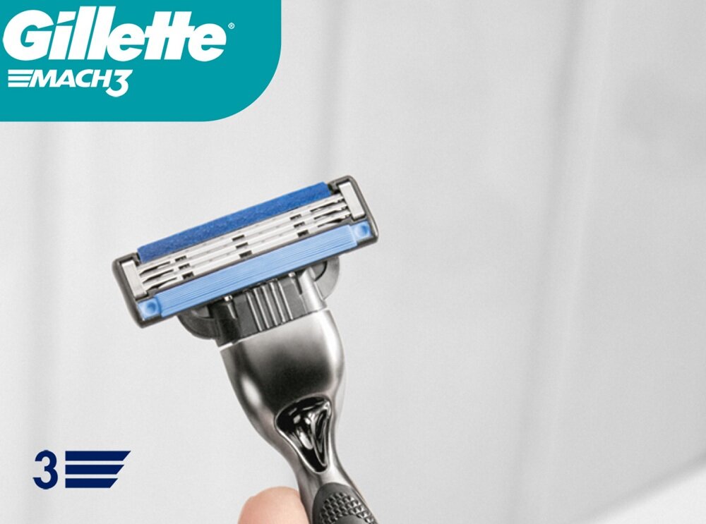 Golarka GILLETTE Mach3 + 12 ostrzy Czarny kv początek opisu