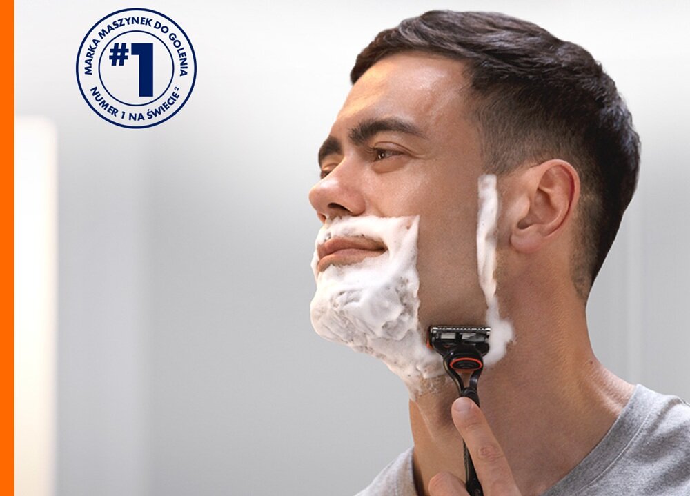 Wkład GILLETTE Fusion5 12 sztuk lepsza ochrona przed podrażnieniami, zastosowanie z żelem