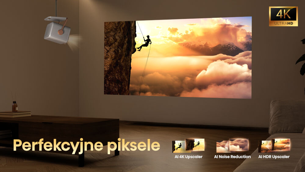 Projektor HISENSE M2 Pro 4K AI Upscaler AI Noise Reduction AI HDR Upscaler
