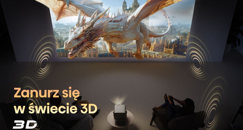 Projektor HISENSE M2 Pro 3D wymagane okulary DLP-Link immersja trójwymiarowa