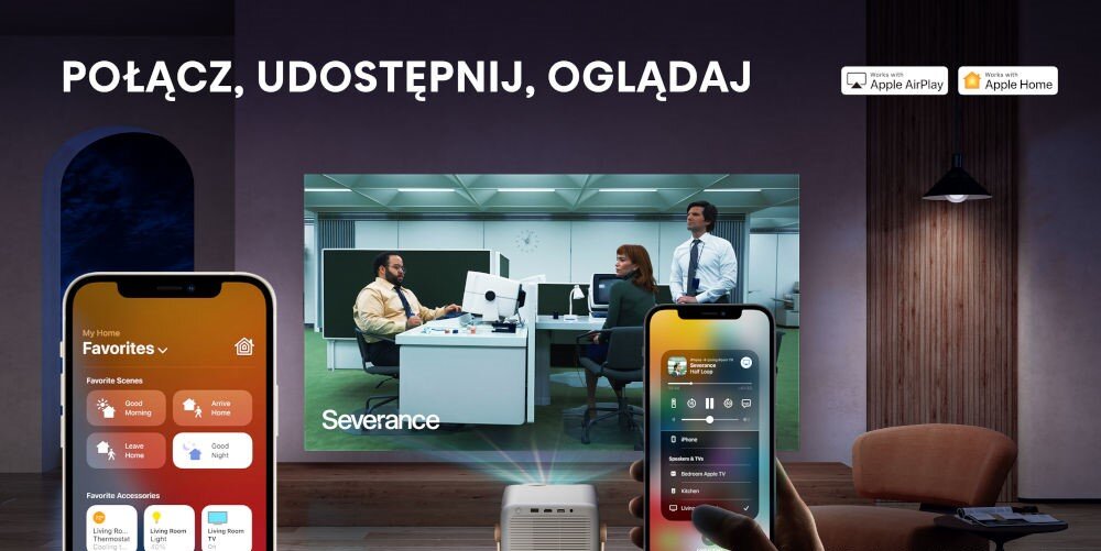 Projektor HISENSE M2 Pro AirPlay wbudowany udostępnianie Apple